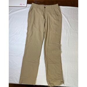 Under Armour Men's Tan Golf Performance Pants Size 30x32 Straight Leg Flat Front